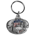 American Trucker Metal Key Chain with Enameled Details